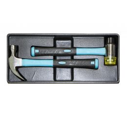 Sada kladiva a gumovej palice vo výplni do dielenského vozíka, 2 diely - VV002PK01