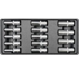 Vložka do zásuvky - kľúče nástrčné hlboké 8-21mm 14ks - YT-5539