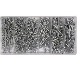 Trhacie hliníkové nity, sada 400ks (2,4; 3,2; 4,0; 4,8 mm) - YT-36420