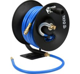 Navíjací bubón s hadicou na stlačený vzduch PVC 15m, priemer 10mm - YT-24240
