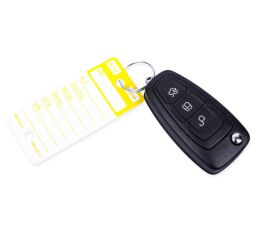 Žlté PLUS plastové visačky na kľúče 250ks - 434030011