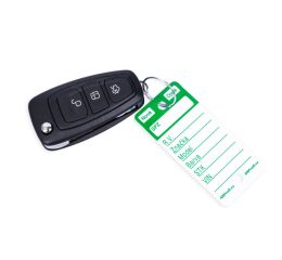 Zelené PLUS plastové visačky na kľúče 250ks - 434040011