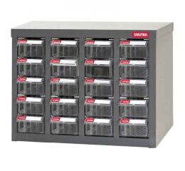 Galvanizovaný kovový organizér pre dielenský materiál a diely s 20 zásuvkami - ST1-420