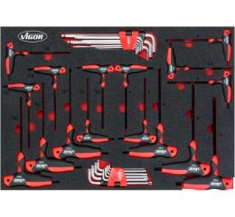 Sada úhlových šroubováků a s T-rukojetí