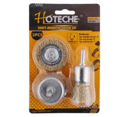 Sada drôtených kief s nástavcom do vŕtačky, 3 ks - HT591001