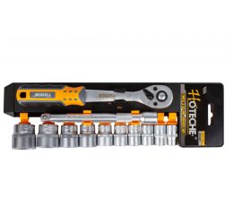 Gola sada 3/8" s nástrčnými kľúčmi, 12 dielov - HT201801