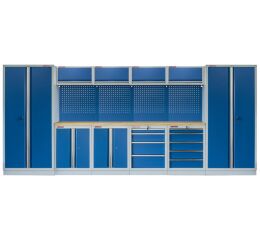 Kvalitný PROFI BLUE dielenský nábytok - 4535 x 2000 x 495 mm - MTGS1300AA2