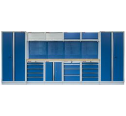 Kvalitný PROFI BLUE dielenský nábytok - 4535 x 2000 x 495 mm - MTGS1300AH