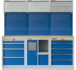 Zostava 6 ks PROFI BLUE dielenského nábytku 2040 x 495 x 2000 mm - MTGS1301RRRDD