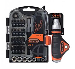 Račňový skrutkovač s príslušenstvom 25 ks - TC900225