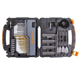 Sada vrtákov a príslušenstva v plastovom kufri, 90 ks - TC418739