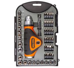 Račňový skrutkovač s príslušenstvom 46 ks - TC900226