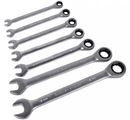 Sada očkoplochých račňových kľúčov 7 ks, 8 - 19 mm - HT192601