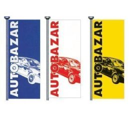 Vlajka AUTOBAZAR - modro/biela - 125200200
