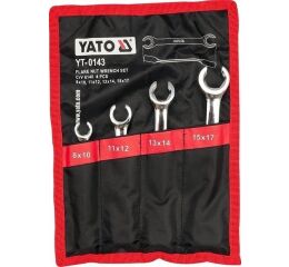 Sada kľúčov prstencových 4ks 8-17 mm polootvorené - YT-0143