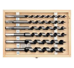 Sada hadovitých vrtáků do dřeva 10,12,14,16,18,20 délka 230mm