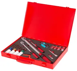 Sada momentových kľúčov 1/4", 3/8" a 1/2", 32 ks