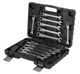 Sada račňových očkoplochých flexibilných kľúčov, 12 ks - AH121P203