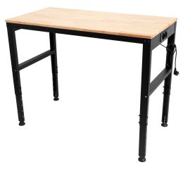 Pracovný stôl s nastaviteľnou výškou, zásuvka 230V, nosnosť 500 kg
