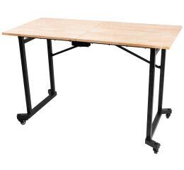 Pojazdný skladací stôl do dielne, 1400 x 650 x 900 mm, nosnosť 150 kg