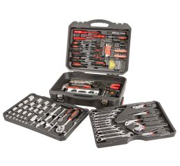 Sada náradia v plastovom kufri s Gola sadou 1/2" a 1/4", 187 ks - AH187015