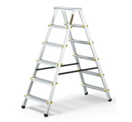 Hliníkový rebrík obojstranný, 2x6 stupňov, 2,83 m, max. záťaž 150 kg