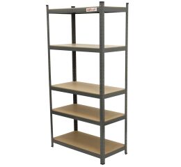 Policový regál, zosilnený, 5 políc, 900 x 450 x 1800 mm - AH3003