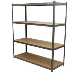 Policový regál, 4 police, 1600 x 600 x 1800 mm - AH3005