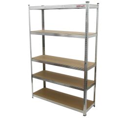 Policový regál, 5 políc STANDARD, 1200 x 400 x 1800 mm - AH3007