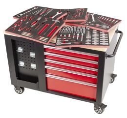 Dielenský vozík COLOSSUS na náradie 360, s vybavením