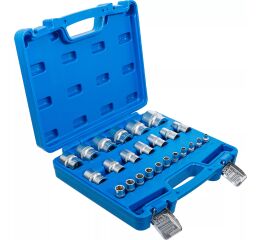 Sada vnútorných nástrčných kľúčov 1/4" a 1/2", šesťhranné, 24 ks - B2246