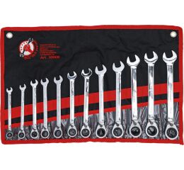 Sada očkoplochých račňových kľúčov, 8 - 19 mm, 12 ks - BGS 30008