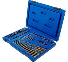 Vyťahováky zalomených skrutiek a poškodených matíc, 49 ks, 2 - 18 mm - B70329