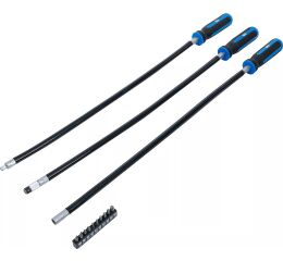 Ohybné skrutkovače na bity, extra dlhé, sada 13 ks - B74427