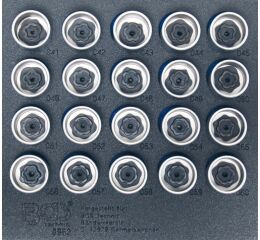 Sada kľúčov na bezpečnostné skrutky kolies v penovej výplni, BMW, 20 ks - B8962