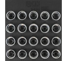 Sada kľúčov na bezpečnostné skrutky kolies v penovej výplni, Audi, 20 ks - B9499