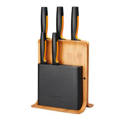 Sada nožov Fiskars Functional Form v bambusovom bloku, 5 ks - 1057552