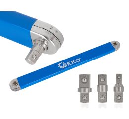 Predlžovací račňový nadstavec 390 mm s adaptérmi 1/2", 1/4", 3/8"