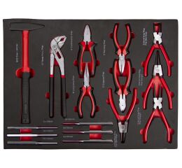 Sada náradia vo výplni do dielenských vozíkov, 16 dielov - H16022EW4