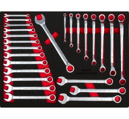 Sada obojstranných kľúčov vo výplni do dielenských vozíkov, 25 dielov - H17026EW2