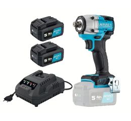 Rázový uťahovák 1/2" s 2 akumulátory 18V 5 Ah + nabíjačka - HA265176