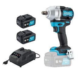 Aku rázový uťahovák 950 Nm, 1,2", 2 akumulátory + rýchlonabíjačka, Hazet