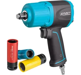 Rázový uťahovák 1/2", 1700 Nm s nástrčnými kľúčmi, Hazet 9012ECO/4