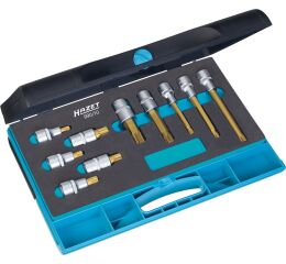 Sada nástrčných hlavíc XZN 1/2", 10 ks, TIN, Hazet 990/10