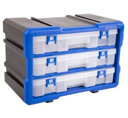 Plastový organizér, 3 uzavierateľné boxy - MW1803