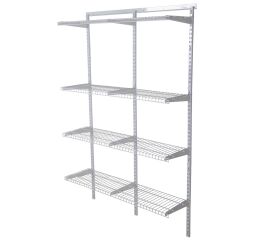 Závesný drôtený regál, 4 police, 1200 x 300 x 1800 mm