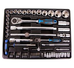 Gola sada do pojazdného vozíka 1/2" a 1/4", 60 ks - LIACK382001