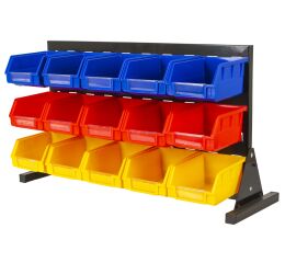Kovový organizér na skrutky s 15 plastovými boxami - MSBRT2015