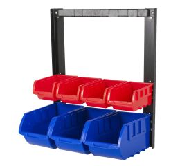 Kovový organizér s magnetickou lištou a 7 plastovými boxami - MSBRW1707