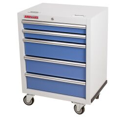 Dielenský vozík na náradie PROFI, 5 zásuviek, modrý - MTGC1305W